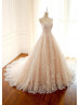 Strapless Sweetheart Neck Ivory Lace Wedding Dress